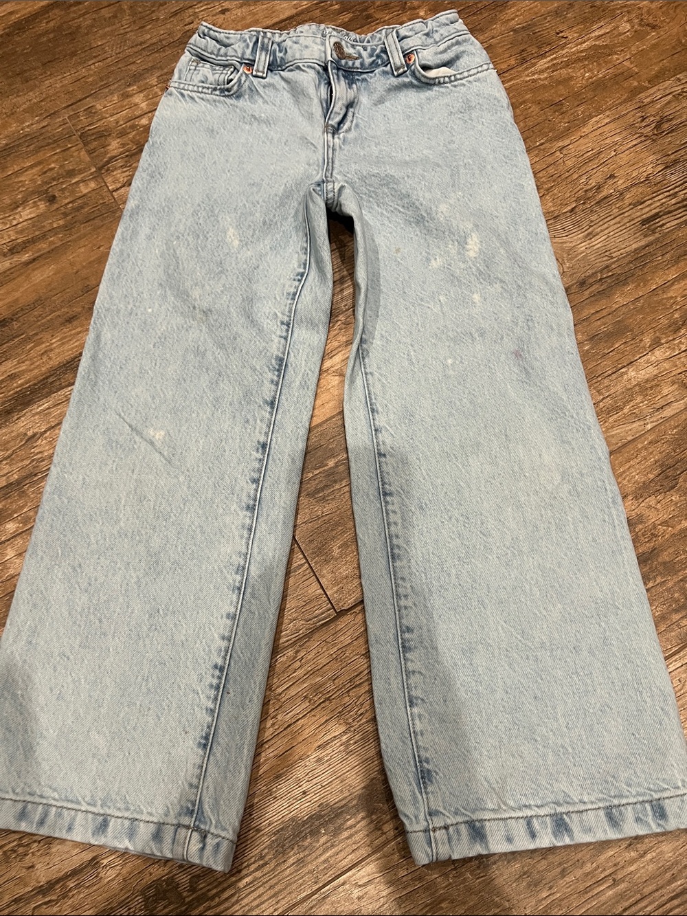 Light Wash Youth Girls Straight-Leg Jeans